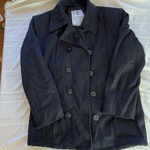 Black peacoat size 40 medium